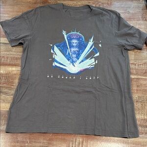 Redbubble Grimes Graphic Tee with So Heavy I Fell Through the Earth reference